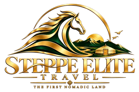 Elite Mongolia Tours — supplied logo artwork: STEPPE ELITE TRAVEL — THE FIRST NOMADIC LAND